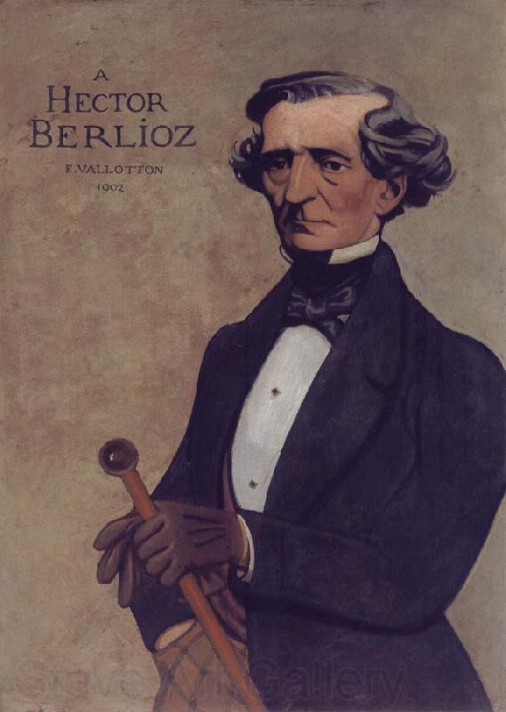 Felix Vallotton Portrait decoratif of Hector Berlioz France oil painting art